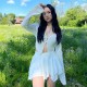 Simon Women Summer Streetwear Cardigan White Long Sleeve V Neck Butterfly Shaped Crop Tops Simon Women Summer Streetwear Cardigan White Long Sleeve V Neck Butterfly Shaped Crop Tops