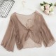 Women Chiffon Short Cardigan Summer Sun Protection Clothing Ladies Lace Tops V Neck Half Sleeve Short Jacket Women Chiffon Short Cardigan Summer Sun Protection Clothing Ladies Lace Tops V Neck Half Sleeve Short Jacket
