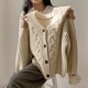 Korean fashion pink cardigan sweater loose long-sleeved knitted jacket top for women Korean fashion pink cardigan sweater loose long-sleeved knitted jacket top for women
