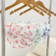 Flower Outer Wear Tube Top With pads Backless Chiffon Camisole Floral Lace Vest Sweet Short Tank Top Flower Outer Wear Tube Top With pads Backless Chiffon Camisole Floral Lace Vest Sweet Short Tank Top