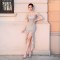 Womens Front short back long bright film long dress dress prom party etiquette celebration evening dress Ruched Ruffle Formal Evening Dress Slim Maxi Dresses