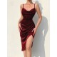 Velvet 2023 Summer Women Bodycon Long Solid Midi Dress Sleeveless Backless Elegant Party Outfits Club Clothes Velvet 2023 Summer Women Bodycon Long Solid Midi Dress Sleeveless Backless Elegant Party Outfits Club Clothes