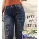 KF/ Woman Jeans patch Design MidWaist Pants Skinny Jeans Stretchable Denim KF/ Woman Jeans patch Design MidWaist Pants Skinny Jeans Stretchable Denim