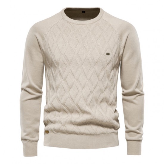 AIOPESON Argyle Basic Men Sweaters Solid Color O-neck Long sleeve Knitted Male Pullover Winter Fashion New Warm Sweaters for Men AIOPESON Argyle Basic Men Sweaters Solid Color O-neck Long sleeve Knitted Male Pullover Winter Fashion New Warm Sweaters for Men